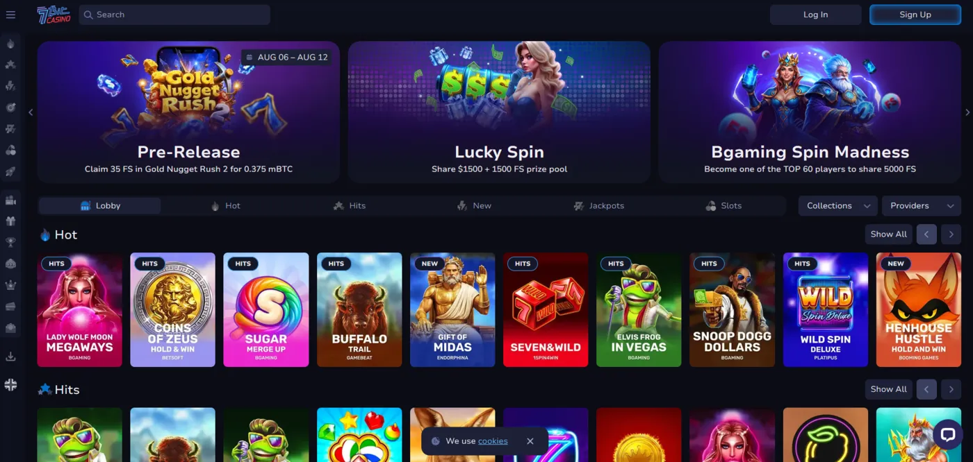 7Bit se openbare spel-lobby